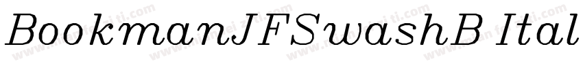 BookmanJFSwashB Ital字体转换